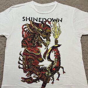 🎸 '22 Shinedown Band Planet Zero Album Tour Skull Scorpion Wild Lithograph Art T